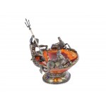 Salt barrel, Agate bowl