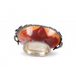 Salt barrel, Agate bowl