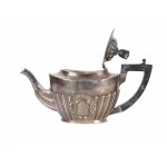 Teapot & sugar bowl, Silver marked