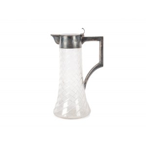 Glass jug, Silver mount, unmarked