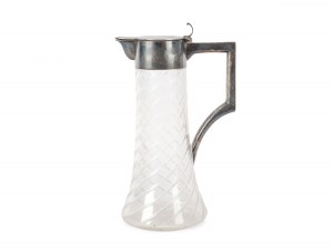 Glass jug, Silver mount, unmarked