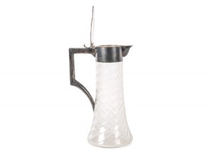 Glass jug, Silver mount, unmarked