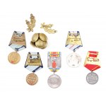 Mixed lot: 7 pieces, Communist medals in original cases