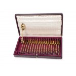 Demitasse spoon with crown and monogram, 18 pieces
