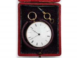 Montre de poche avec clé, Marquée en or