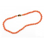 Coral necklace, Clasp gold 18 ct