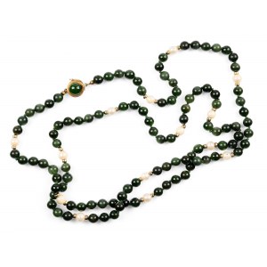 Necklace, Pearls and jade?