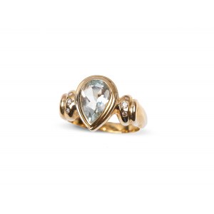 Ring, 14kt yellow gold marked