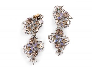 Pair of earrings, Silver marked