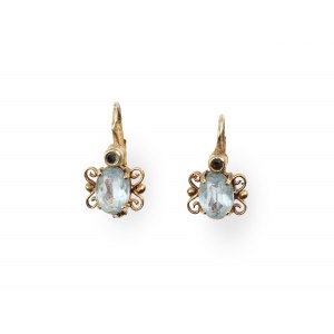 Pair of earrings, 14 ct yellow gold marked