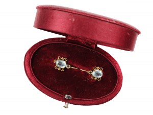 Pair of earrings, 14 ct yellow gold marked