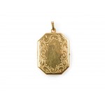 Medallion, 14kt yellow gold marked