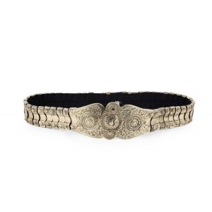Oriental belt, Silver-plated metal