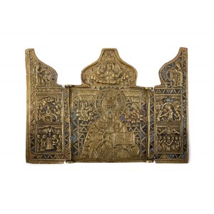 Three-part traveling icon, 18th/19th century