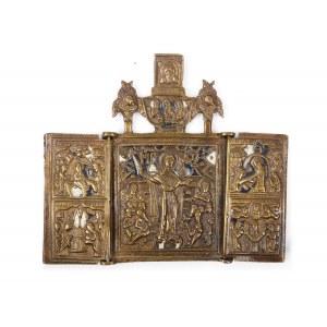 Three-part traveling icon, 18th/19th century