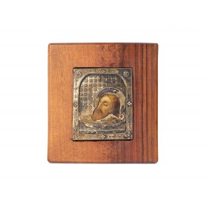 Icon with oklad, Head of St. John