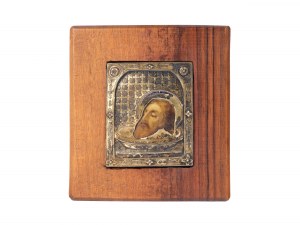 Icon with oklad, Head of St. John