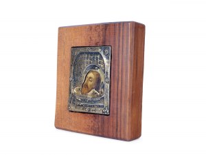Icon with oklad, Head of St. John