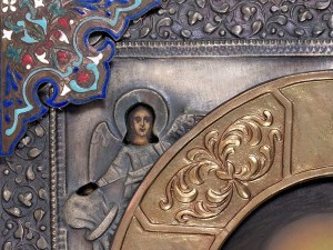 Icon with oklad, Russia