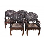 4 armchairs, China Qing Dynasty