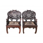 4 armchairs, China Qing Dynasty