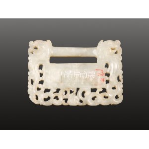 Chinese belt buckle, Jade
