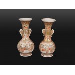 Pair of small Satsuma vases, Japan