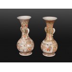 Pair of small Satsuma vases, Japan
