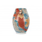 Vase with koi carp, Japan