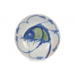 Plate with fish motif, Porcelain colorfully painted