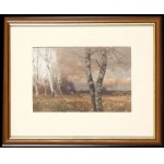 Roman Kochanowski (1857-1945), Landscape with birches, ca. 1920