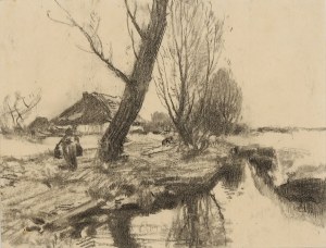 Roman Kochanowski (1857-1945), Pejzaż ze strumieniem