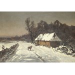 Viktor Koretsky (1890-1980), Winter Landscape with a Wolf