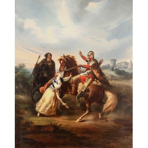 Feliks Sypniewski (1830-1903), Scena z Konrada Wallenroda: Spotkanie Alfa i Aldony, 1855