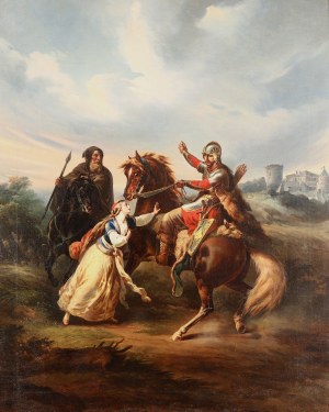 Feliks Sypniewski (1830-1903), Scena z Konrada Wallenroda: Spotkanie Alfa i Aldony, 1855