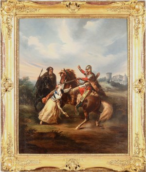 Feliks Sypniewski (1830-1903), Scena z Konrada Wallenroda: Spotkanie Alfa i Aldony, 1855