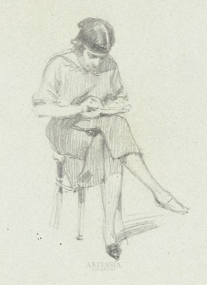 Stanislaw Sawiczewski (1866-1943), Sedící žena, kolem roku 1900