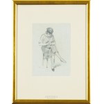 Stanislaw Sawiczewski (1866-1943), Sitting woman, circa 1900.