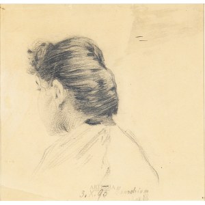 Stanislaw Sawiczewski (1866-1943), Head of a woman, 1893