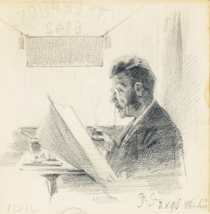 Stanisław Sawiczewski (1866-1943), Czytający gazetę, 1896
