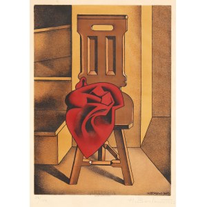 Henryk Berlewi (1894-1967), Krzesło z czerwoną draperią, 1950/53