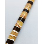 Artistic multicolored pen made of natural amber