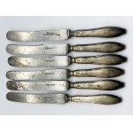 Set of 6 silver-plated Fraget knives