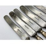 Set of 6 silver-plated Fraget knives