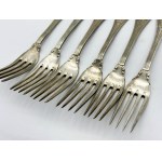 Set of 6 silver-plated Fraget forks