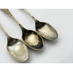 3 silver-plated English spoons