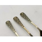 3 silver-plated English spoons
