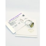 Prsten s olivovým křemenem, 15,17 ct, stříbro 925, certifikát RocksTV