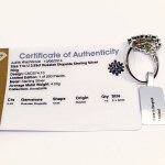 Silver ring with natural Russian diopsides
