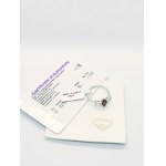 Ring with garnet 1.26, white topazes 0.92ct, 925 silver, RocksTV certificate